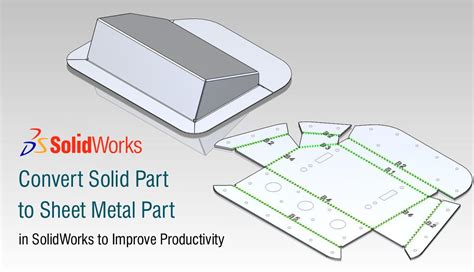 convert part to sheet metal solidworks|SolidWorks convert to sheetmetal.